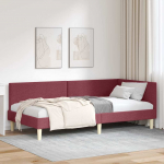 Kampinė lovos konstrukcija Vyno raudona 80 cm x 200 cm