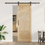 Slankios durys Natūrali 83 x 232 cm Pu&scaron;ies medienos masyvas