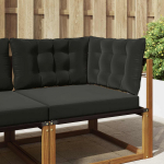 Lauko sofa pagalvėlė 3 pcs Juodas Poliesteris