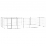 Lauko voljeras &scaron;unims, galvanizuotas plienas, 33,88m&sup2;