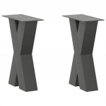 Kavos staliuko kojelės, 2 vnt., antracito spalvos, 38x(42-43) cm, plienas