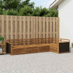 Lauko sofos komplektas 5 pcs Natūrali 323 x 164,5 x 73 cm