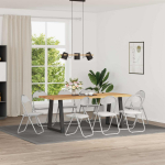 Sulankstoma kėdė 8 pcs Balta ir pilka 48 x 43,5 x 81 cm
