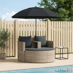 Sodo sofa 8 pcs &Scaron;viesiai pilka ir tamsiai pilka poliratanas