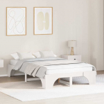 Lovos rėmas Balta 140 x 190 cm Kietos pu&scaron;ies mediena