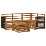 Lauko sofos komplektas 5 pcs Natūrali 59 x 59 x 37 cm