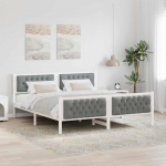 Lovos rėmas &Scaron;viesiai pilka 160 x 200 cm Kietos pu&scaron;ies mediena