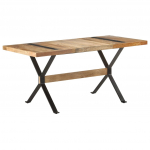 Valgomojo stalas, 160x80x76cm, neapdorota mango mediena