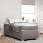 Lovos rėmas su čiužiniu Taupe 80 x 200 cm audinys