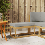 Lauko sėdynė suolelis su pagalve Balta 80 x 43 x 45 cm
