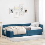 Kampinė lovos konstrukcija su galvūgalio Mėlyna 80 cm x 200 cm