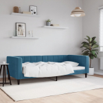 Sofa, mėlynos spalvos, 90x200cm, aksomas