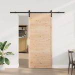 Slankios durys Natūrali 80 x 208 cm Pu&scaron;ies medienos masyvas