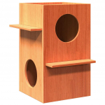 Cat House Wax Ruda 43x43x60 cm Pu&scaron;ies masyvo