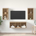 TV spintelių komplektas Amatininkų ąžuolas 37 x 37 x 107 cm
