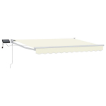 Rankinė i&scaron;traukiama markizė su LED Kreminė 3 x 2 m