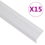 Profiliai laiptams, 15vnt., sidabro, 100cm, aliuminis, L formos