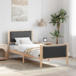Lovos rėmas su galvūgalio Tamsiai pilka 75 x 190 cm audinys