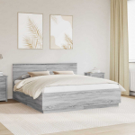 Lovos rėmas Pilkas Sonoma 200 x 200 cm Apdirbta mediena