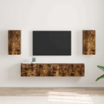 TV sieninė spintelė 2 pcs Rūkyta ąžuolas 30 x 31 x 60 cm