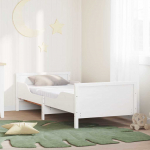 Lovos rėmas su čiužiniu Balta 80 x 200 cm Kietos pu&scaron;ies mediena