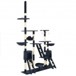 Draskyklė katėms su stovais i&scaron; sizalio, 230-250cm, mėlyna