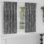 Aksominio tipo užuolaidos 2 pcs Pilka 175 x 140 cm Aksomas