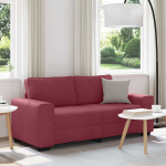 Dvivietė sofa, vyno raudonumo, 180x77x82 cm, audinys