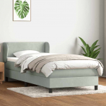 Box Spring Lova su čiužiniu &Scaron;viesiai pilka 90x210 cm Velvet