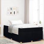 Lovos rėmas su čiužiniu Juoda 120 x 200 cm audinys