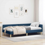 Kampinė lovos konstrukcija Mėlyna 100 x 200 cm audinys