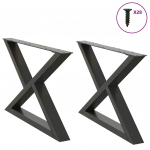 Kavos staliuko kojos, 2 vnt., antracito spalvos, 70x(42-43,3) cm, plienas