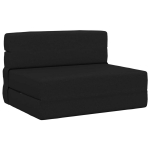 Sulankstomas Sofas-Lova Juodas 190 x 70 x 15 cm audinys