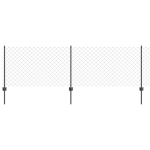 Tvora su stulpais Pilka 0,8 x 10 m Plienas ir PVC