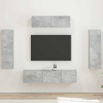 Televizoriaus spintelė 5 pcs Betono pilka