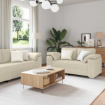 Sofa 2 pcs Taupe 219 x 80 x 82 cm audinys