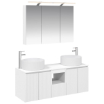 Vonios spintos komplektas 4 pcs Balta 100 x 14,5 x 70 cm