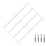 Saugumo grotelės langams su 4 kryžmėmis 3 pcs 43-74 cm