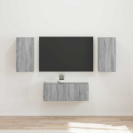 TV spintelių komplektas 6 pcs Pilkas Sonoma Apdirbta mediena