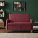 Sofa su saugojimo vieta Vyno raudona 122 x 78 x 87 cm