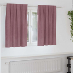 Užtemdymo užuolaidos 2 pcs Tamsiai rožinė 140 x 140 cm Aksomas