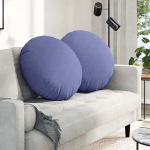 Sėdynių pagalvėlės 2 pcs Džinsinės mėlynos &Oslash;60 x 21 cm audinys