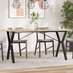Valgomojo stalo kojos, 140x60x73cm, plieninis, Y formos rėmas