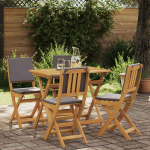 Lauko bistro kėdės 4 pcs Tamsiai pilka 38 x 46 x 85 cm