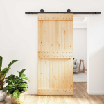 Slankios durys Natūrali ir juoda 90 x 210 cm