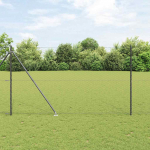 Tvorelės stulpas Pilka 10 x 1,6 m (50 mm akies) Plienas ir PVC