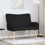Dviejų vietų sofa Juodas 115 x 61 x 87 cm audinys