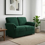Dvita&scaron;kė sofa Tamsiai žalia 138 x 83 x 95 cm Aksomas
