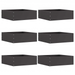 Vejo kra&scaron;tas 6 pcs Juoda 40 x 40 x 13 cm Plienas