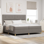 LED Čiužinio Lova su čiužiniu Taupe 200 x 200 cm audinys